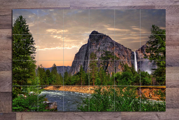 Yosemite Waterfall -  Tile Mural